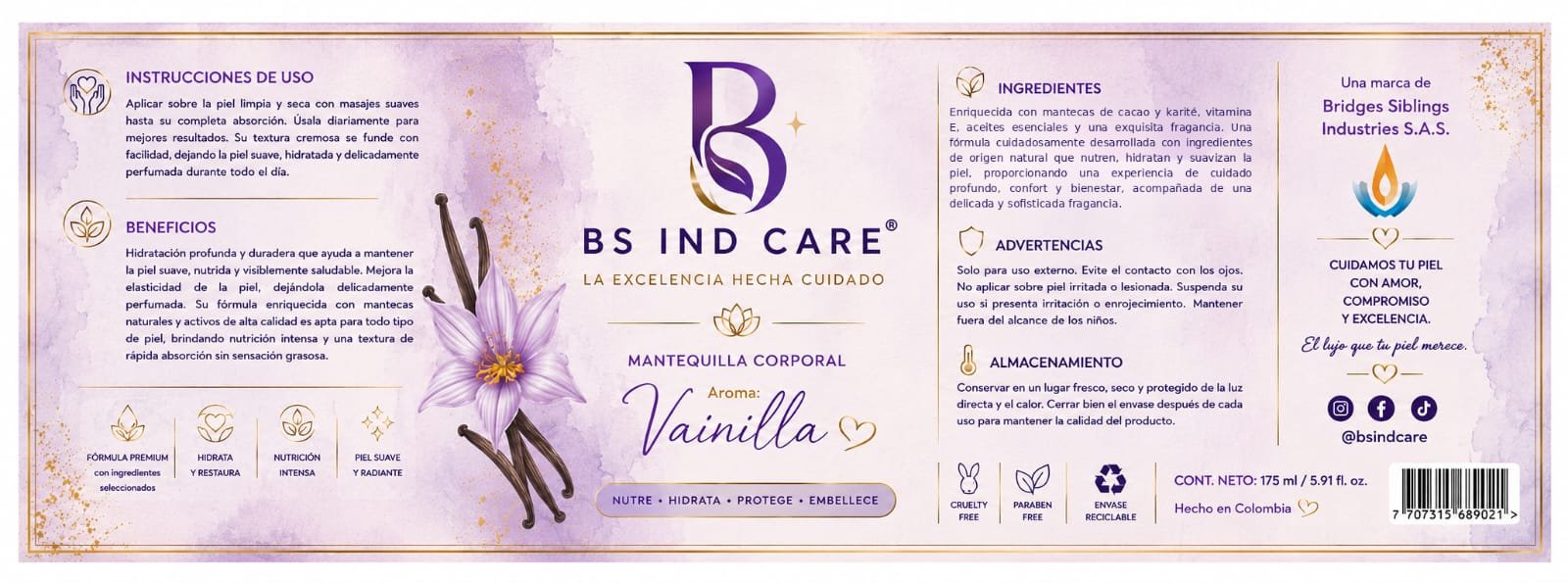 Etiqueta e Instrucciones de Uso oficiales de BS IND CARE